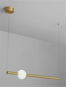 Lustra LED suspendata design modern Neutron auriu