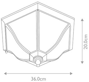 Plafonieră de exterior NEW Elstead NE8-M ENGLAND 2xE27/60W/230V IP44