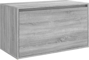 vidaXL Bancă de hol, gri sonoma, 80x40x45 cm, lemn prelucrat