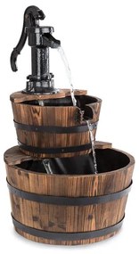 Cascada Doble, fântână ornamentală, 2 etaje, 12 W, 600 l/h, lemn maro