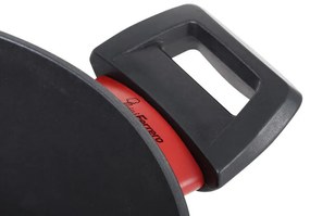 Cratiță Luigi Ferrero Rosso FR-2411, 24x11.5 cm, 4.1 l, Acoperire antiaderentă, Capac din sticlă cu gaură pentru abur, Inducție, Negru