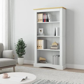 282636 vidaXL Bibliotecă 4 rafturi alb 81x29x150 cm pin mexican gama Corona