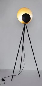 Lampadar trepied DESIGN, soclu E27, max 60W, negru / auriu