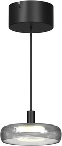 Lustra LED suspendata Float sticla fumurie