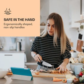 Klarstein Kitano, 8 delar Knivset med knivblock, precisionsblad