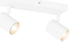 Plafonieră modernă albă cu 2 lumini, dreptunghiulară reglabilă - Jeana