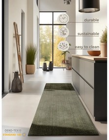 Covor tip traversă kaki din iută 80x200 cm Bouclé – Hanse Home
