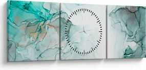 Tablou - Abstract din cerneală 2 (cu ceas) (90x30 cm)