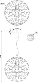 Globo 16047H1C - Lustră LED suspendată pe cablu VIRINA LED/24W/230V