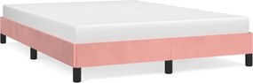 vidaXL Cadru de pat, roz, 140x200 cm, catifea