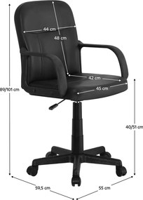 Scaun birou, negru, AYLA NEW