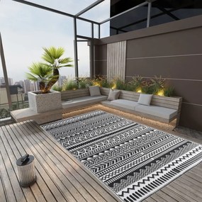 vidaXL Covor de exterior, ARAKIL negru, 140x200 cm, PP