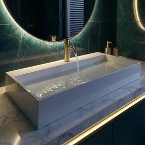 Lavoar pentru blat GOYA 100 cm alb