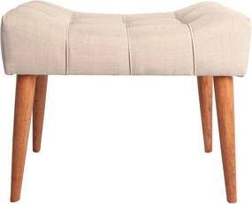 Taburet NEW COOL, crem/nuc, poliester/lemn, 58x40x45 cm