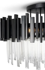 BRILAGI - Plafonieră VERVE 6xE14/40W/230V diam. 60 cm neagră