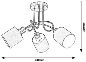 Lustră aplicată Rabalux 3xE14/25W/230V