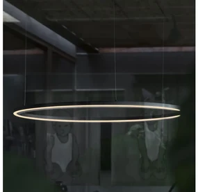 Lustră LED pe cablu Ideal Lux ORACLE SLIM LED/53W/230V 2700K d. 90 cm negru