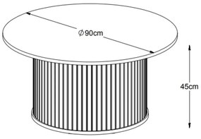 Masă de cafea Gatto G6  (stejar negru + negru). 1099189