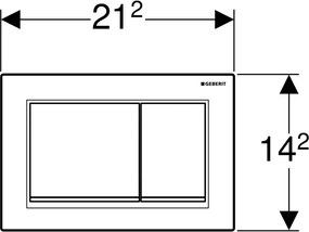 Clapeta de actionare Geberit Omega30 crom mat crom lucios