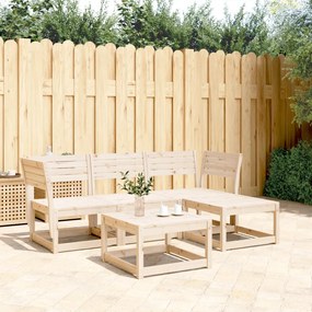 3216905 vidaXL Set mobilier relaxare de grădină, 4 piese, lemn masiv de pin