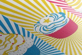 Tablou pop art cupcakes