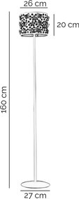 Lampadar ONLI TITILLA 1xE27/22W/230V mov/alb