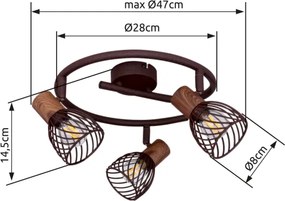 Globo 54817-3 - Lampă spot ISABELLE 3xE14/40W/230V
