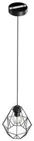Lustră pe cablu BERGEN 1xE27/60W/230V neagră