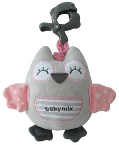 Baby Mix Jucărie educațională de pluș cu clipBufniță, roz