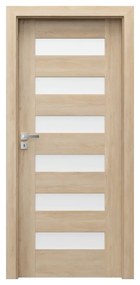Usa Interior din MDF Porta Concept Model C.6 (Culoare: Alb, Toc: Reglabil 30 cm, Maner: Patrat argintiu crom, Dimensiune: 80 cm)