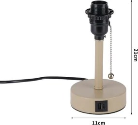 Brilagi - Lampă de masă TABLON cu port USB, 1xE27/25W/230V, bej
