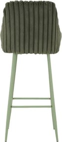 Scaune de bar verzi cu cotiere 2 buc. tapițate (înălțime șezut 78 cm) Alaska – Mauro Ferretti