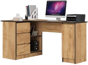 Masă PC de colț Bevin  (Stejar craft) (S). 1069883