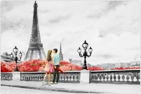 Tablou îndrăgostiții în Paris (90x60 cm)