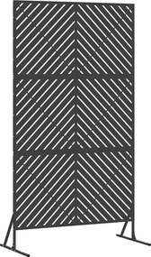 vidaXL Ecran de intimitate Negru 100 x 50 x 180 cm Oțel