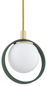 Pendul design modern Saturnia auriu, verde