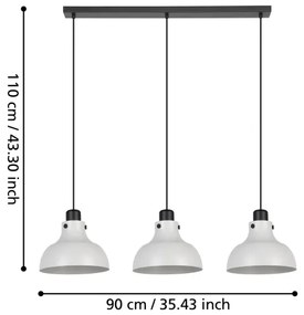 Lustră pe cablu Eglo 43826 MATLOCK 3xE27/40W/230V