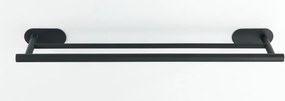 Suport dublu de perete pentru prosoape din oțel inoxidabil Wenko Orea Rail Duo Turbo-Loc®, negru mat