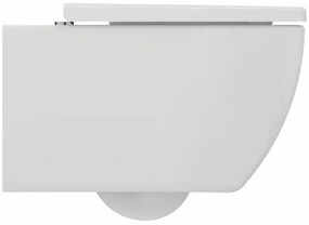 Set vas WC suspendat Ideal Standard Ellisse rimless cu capac softclose alb