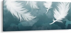 Tablou - Pene albe (120x50 cm)