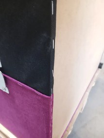 Reducere Pat tapițat boxspring GLORIEN 140x200 cm purpuriu calitatea II