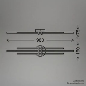 Brilo - Plafonieră LED TINKA LED/30W/230V 3000K cupru