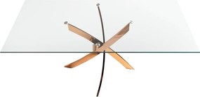 Masa dreptunghiulara design modern Veola auriu roze 180x95cm