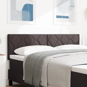 Capitate LED vidaXL design blocuri de diamant maro închis 144 cm țesătură