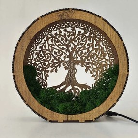 SENTOP | Lampă de masă Arborele Vieții cu mușchi | ZIVENA