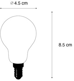 Set de 5 becuri LED E14 P45 transparente 2.2W 470lm 2700K