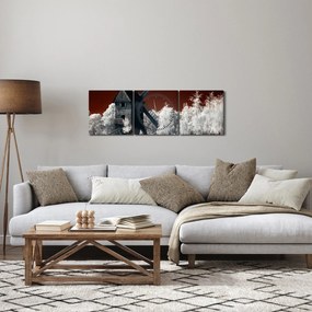 Tablou cu moară (cu ceas) (90x30 cm)