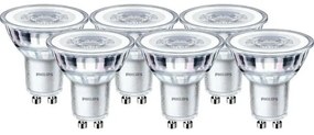 SET 6x bec LED Philips GU10/4,6W/230V 2700K