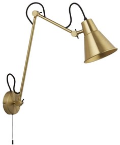 Aplica de perete cu brat articulat Swing alama