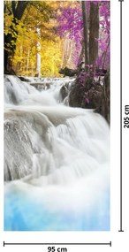 Fototapet pentru ușă - Erawan, cascadă în pădure (95x205cm)